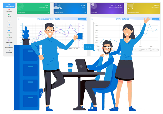 Prévisualisation du Tableau de bord du manager